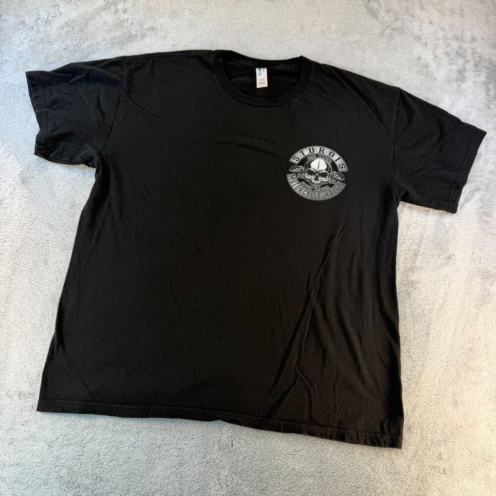 Sturgis Motorcycle Rally 2023 T-Shirt 83rd Annual South Dakota Skull Large